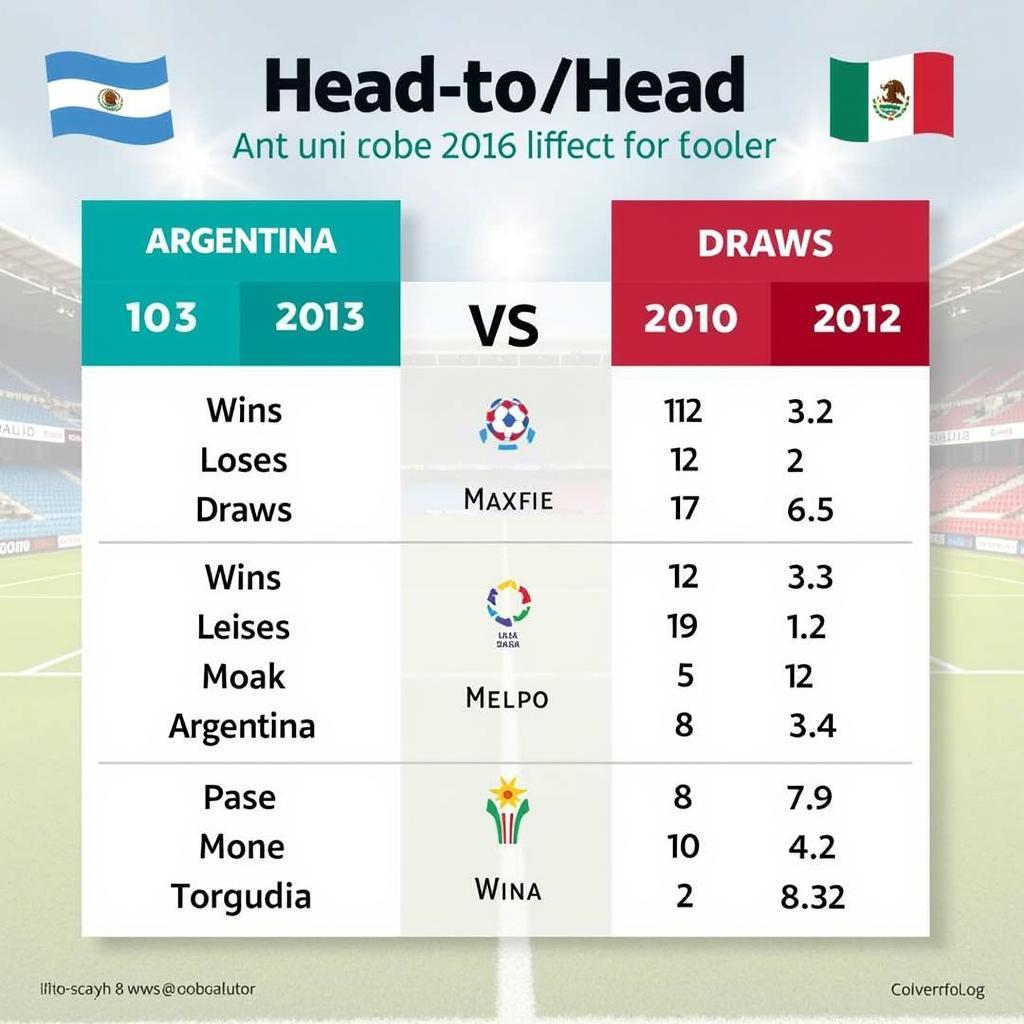 Lịch sử đối đầu Argentina vs Mexico