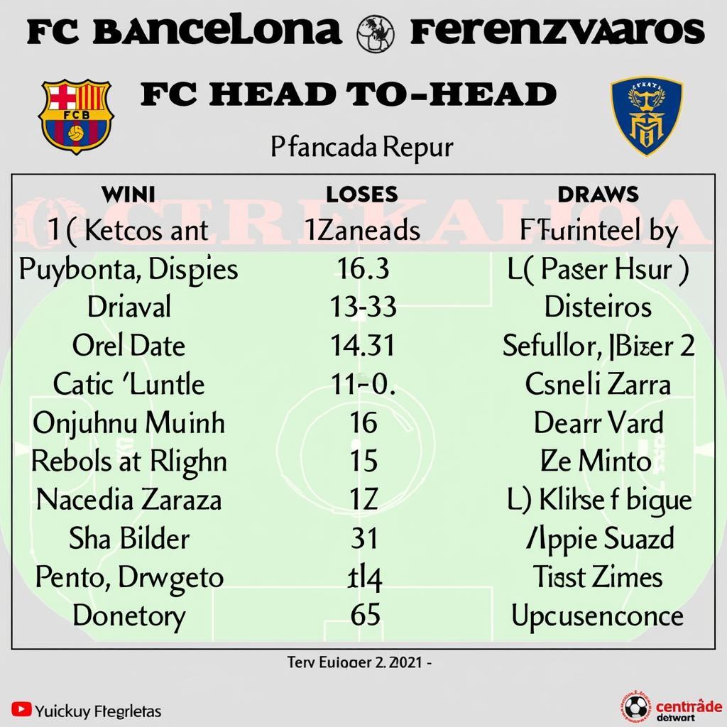 Lịch sử đối đầu Barca Ferencvaros: Thống kê chi tiết về các trận đấu giữa hai đội