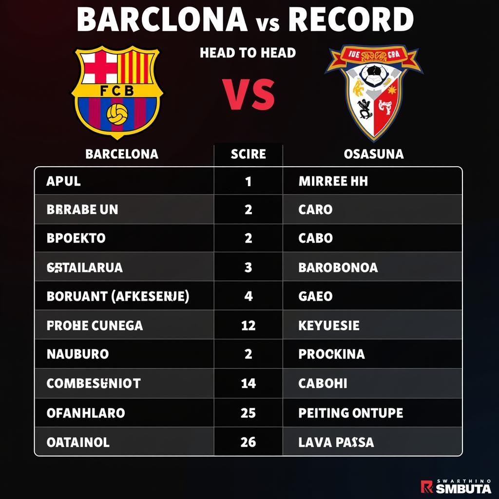 Lịch sử đối đầu giữa Barca và Osasuna