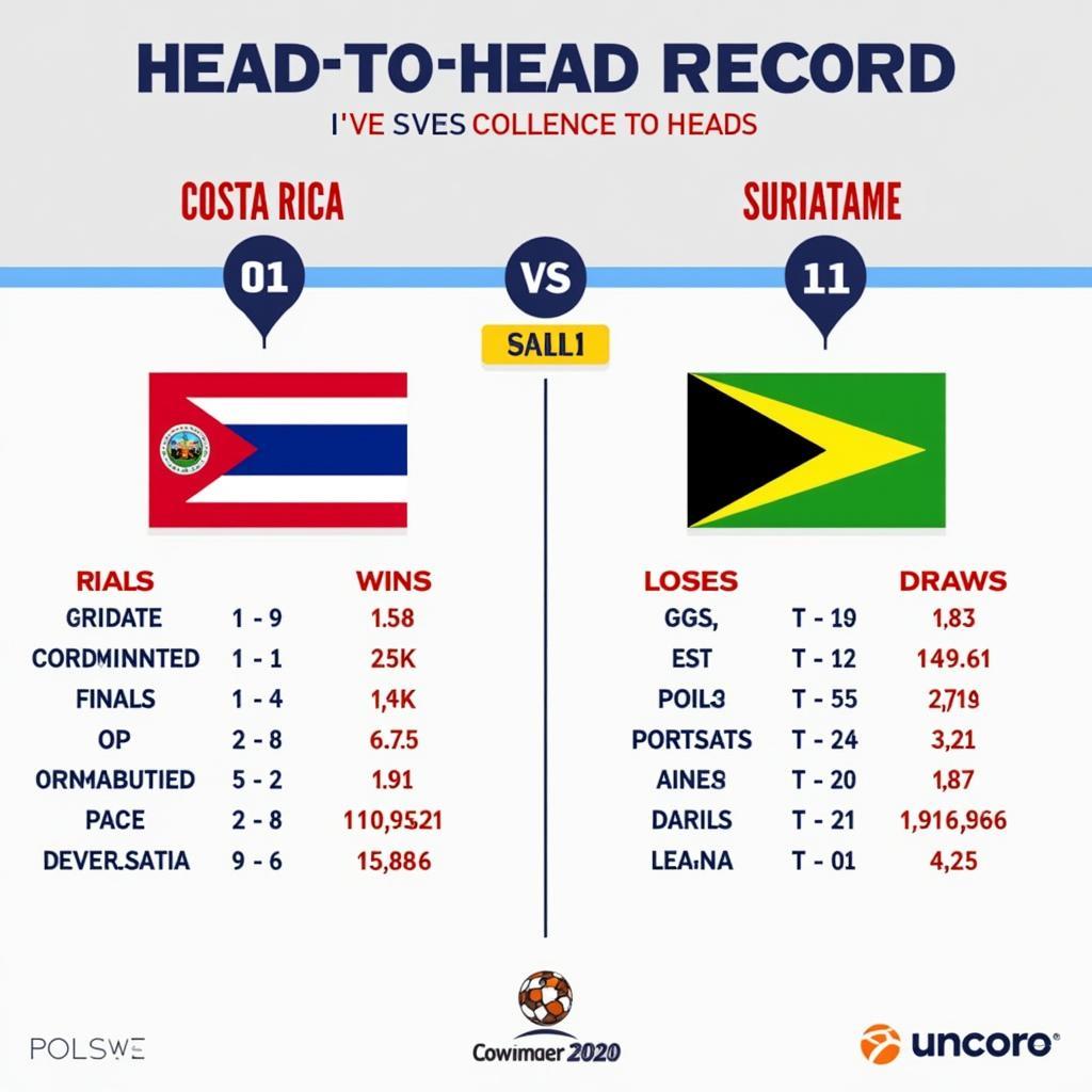 Lịch sử đối đầu Costa Rica vs Suriname