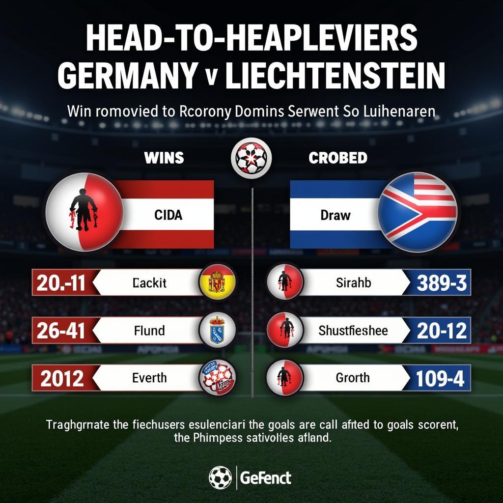 Lịch sử đối đầu Đức vs Liechtenstein