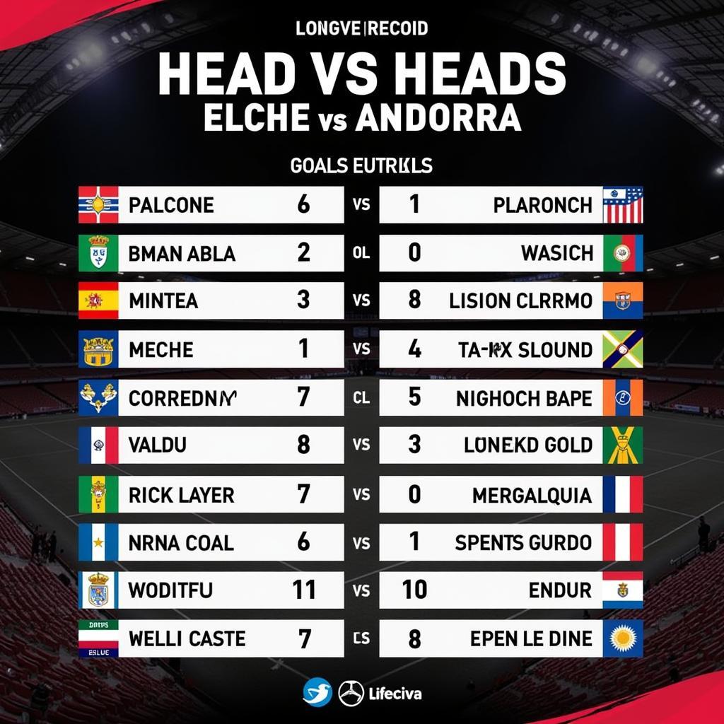 Lịch sử đối đầu giữa Elche và Andorra