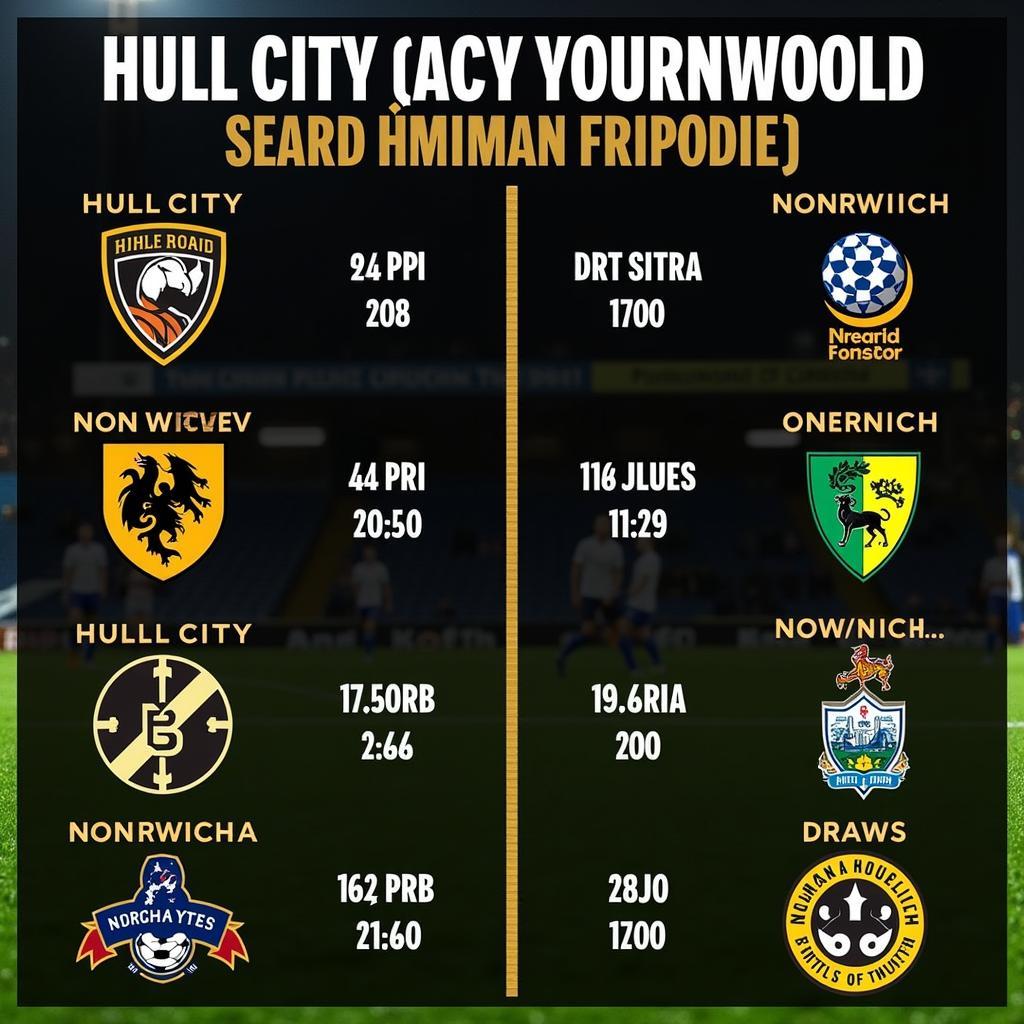 Lịch sử đối đầu giữa Hull City và Norwich