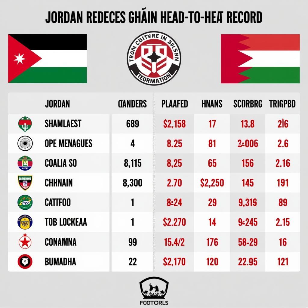 Lịch sử đối đầu giữa Jordan và Bahrain