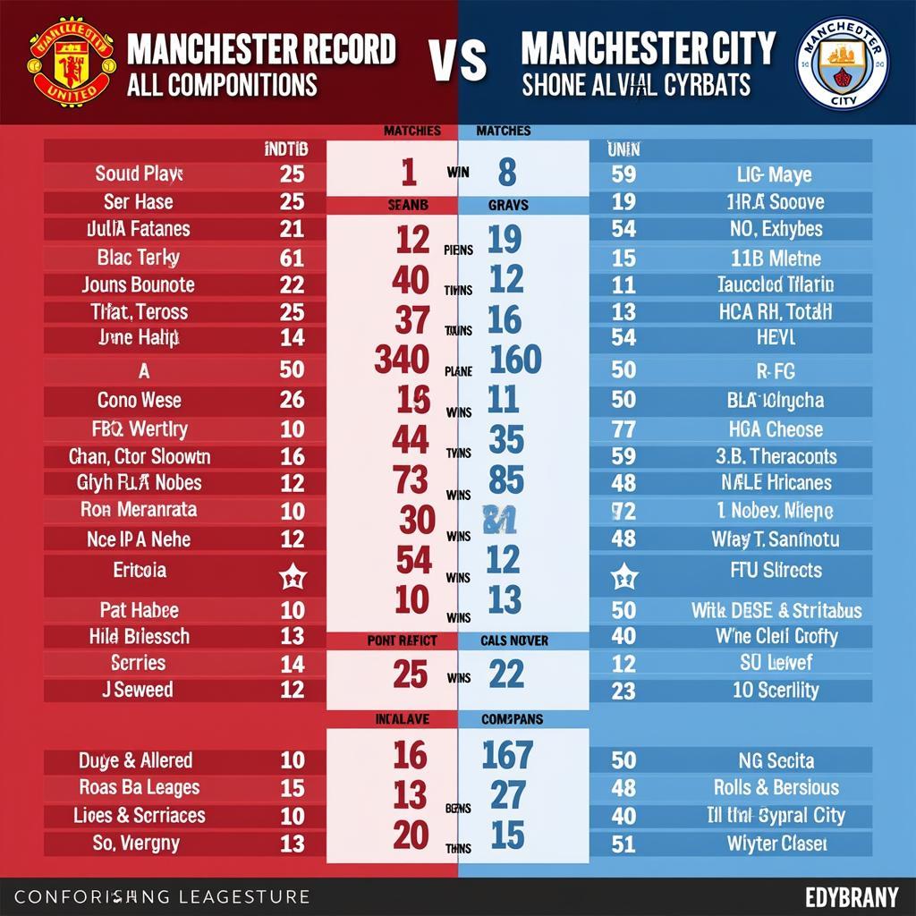 Lịch sử đối đầu Man U vs Man City