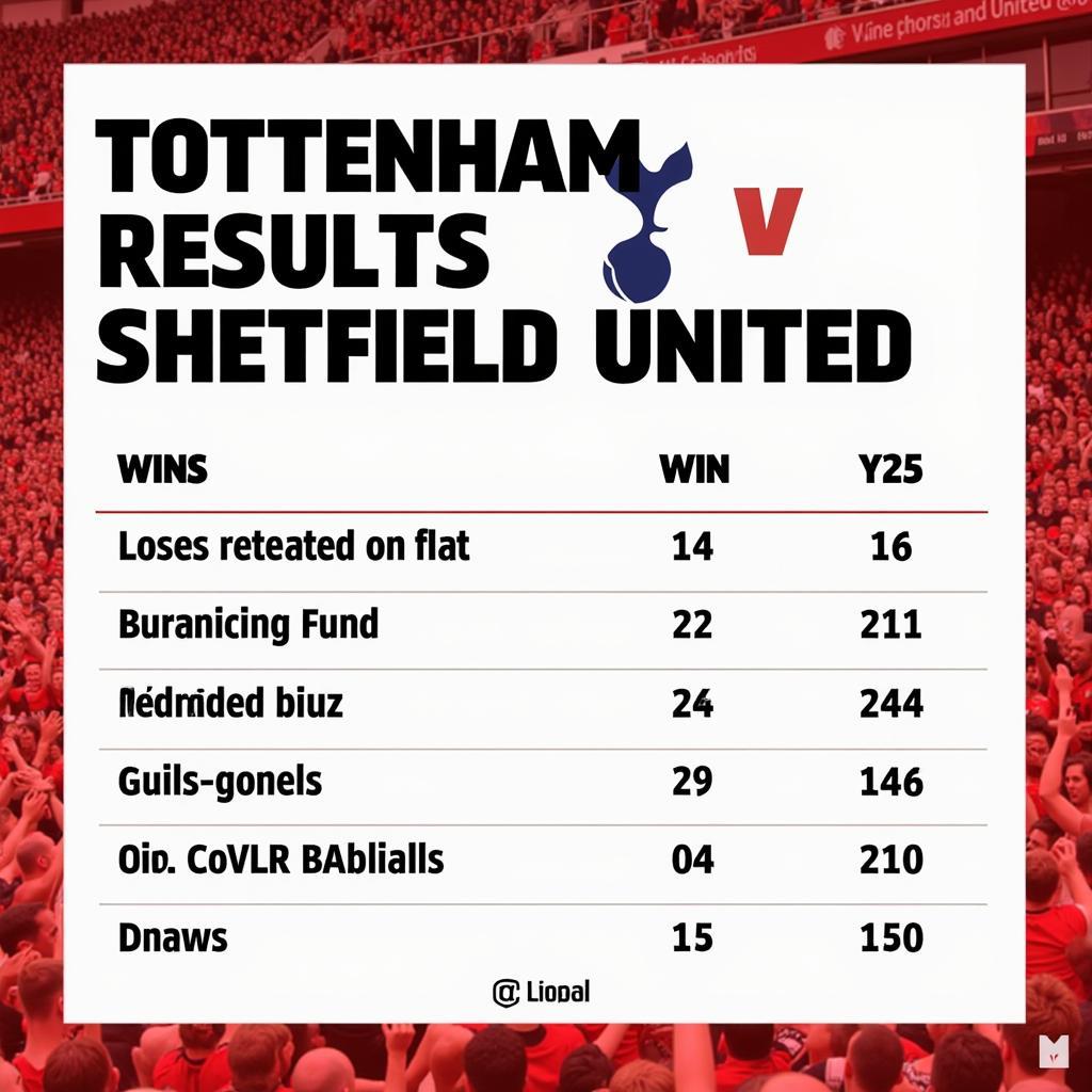 Lịch sử đối đầu Tottenham Sheffield