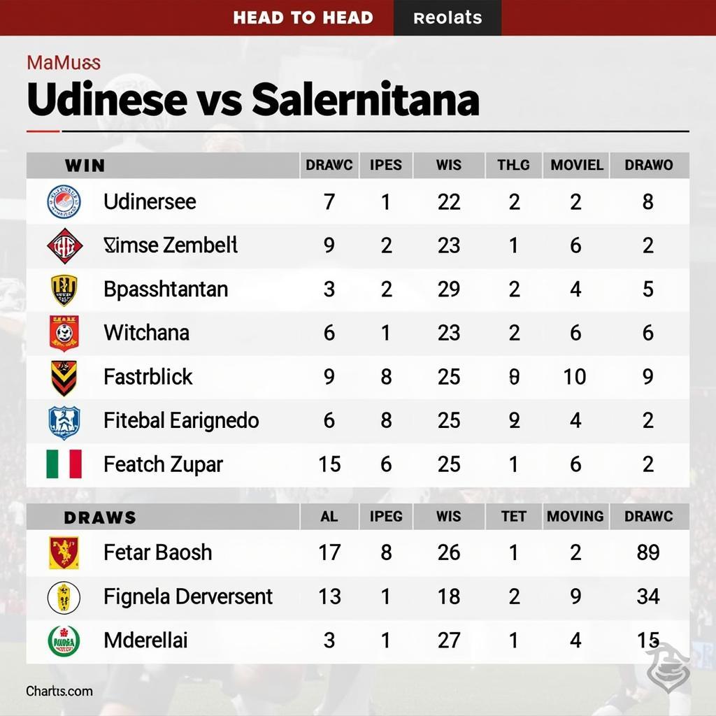 Lịch sử đối đầu Udinese vs Salernitana