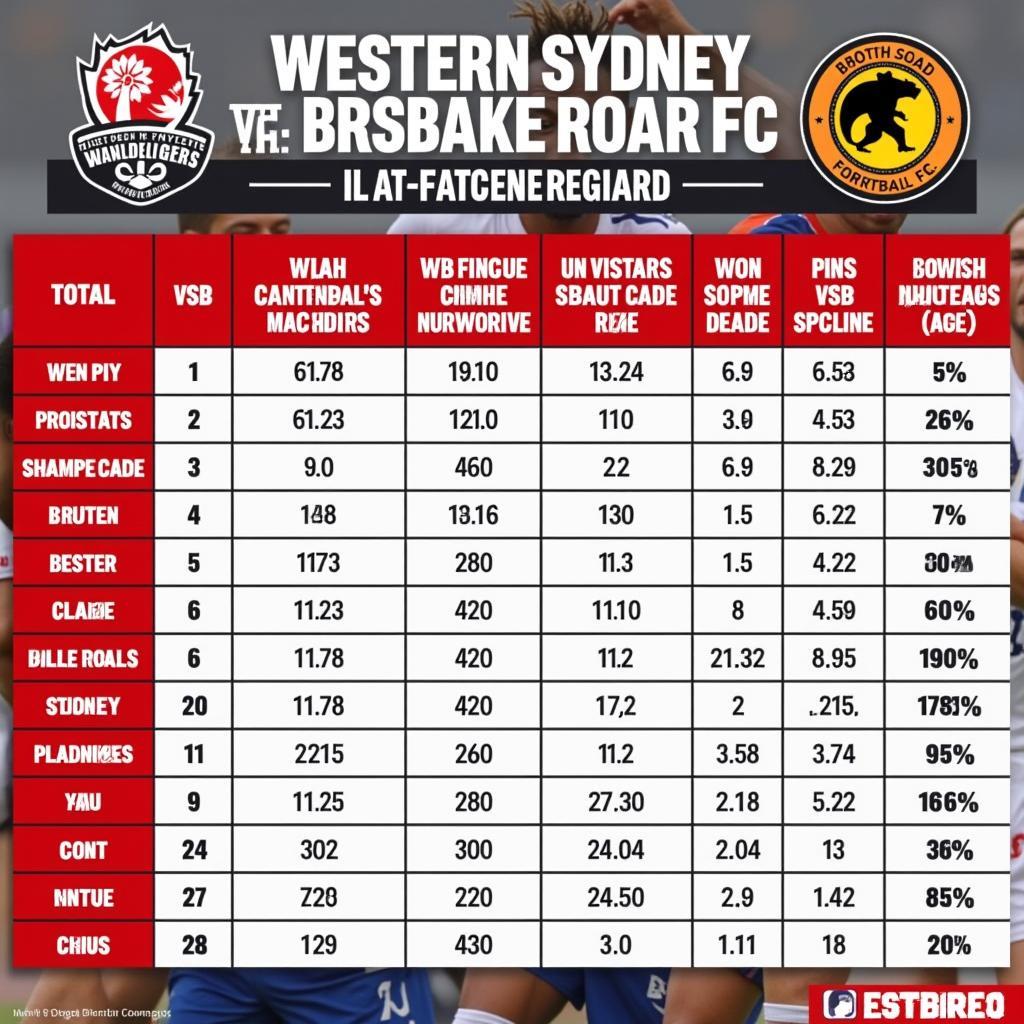 Lịch sử đối đầu giữa Western Sydney Wanderers và Brisbane Roar FC