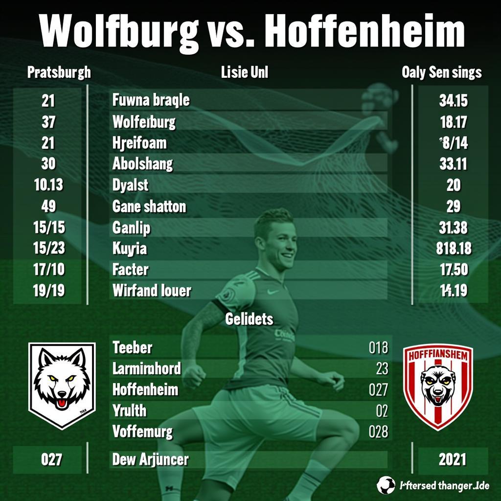 Lịch sử đối đầu giữa Wolfsburg và Hoffenheim tại Bundesliga