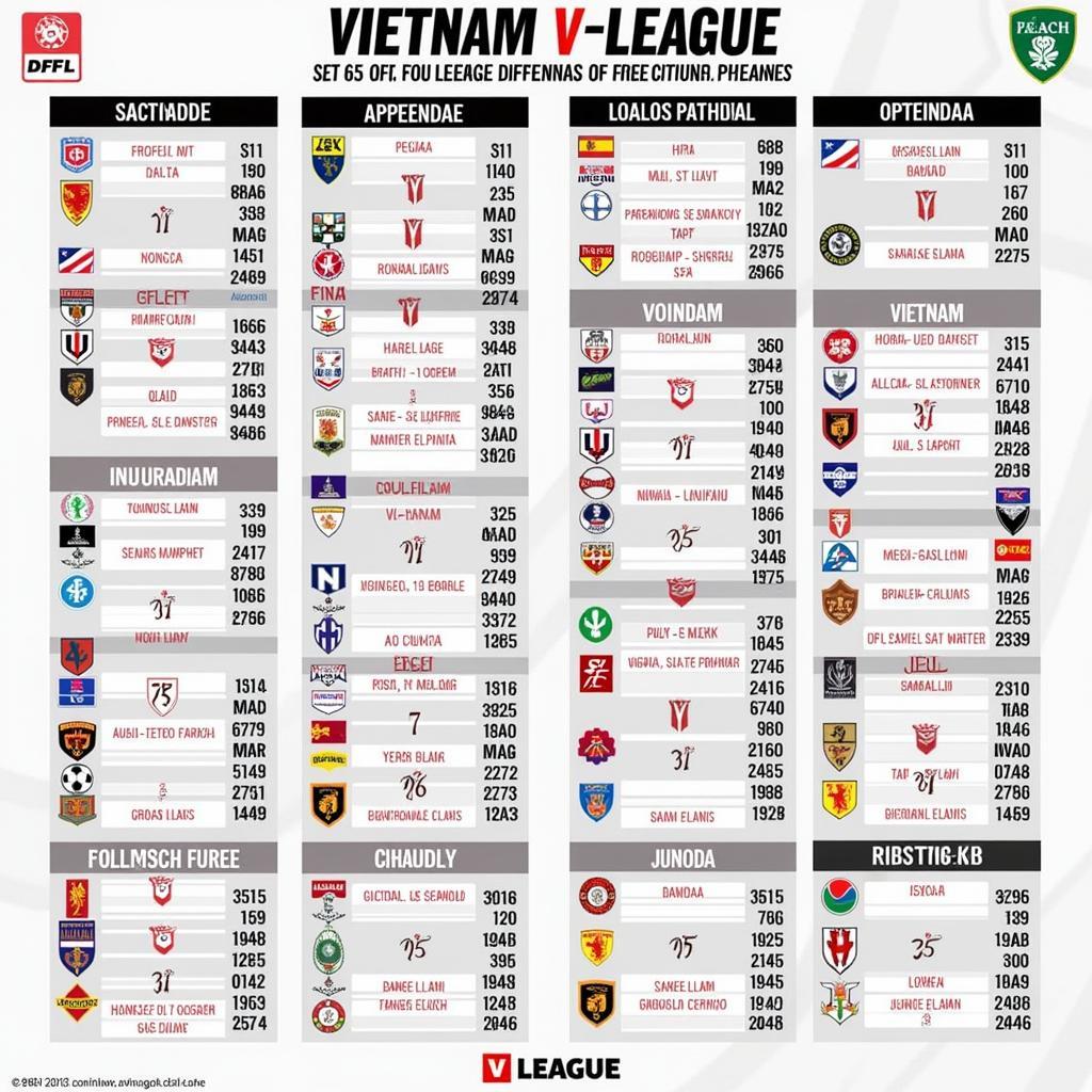 Lịch Thi Đấu Bóng Đá Việt Nam V-League