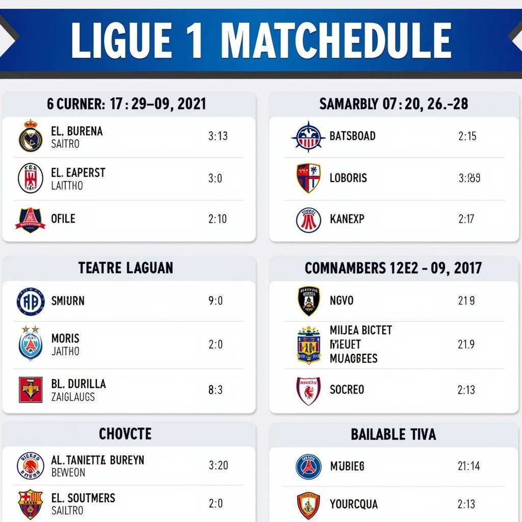 Lịch thi đấu giải bóng đá Pháp Ligue 1 cập nhật mới nhất