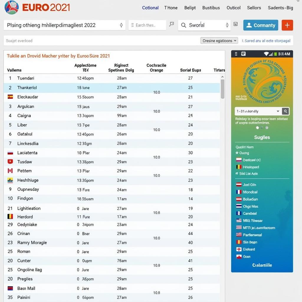 Lịch thi đấu trực tiếp bóng đá Euro 2021 hôm nay