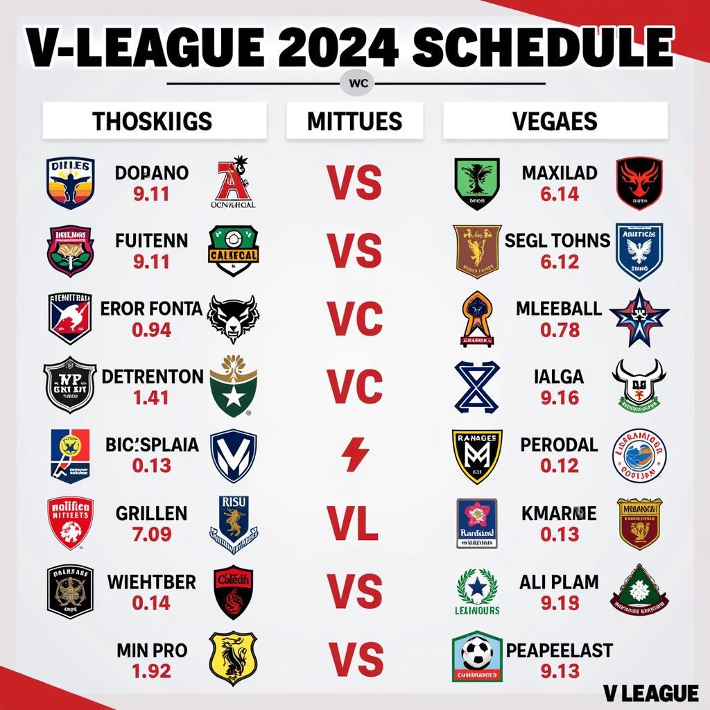 Lịch thi đấu V-League 2024