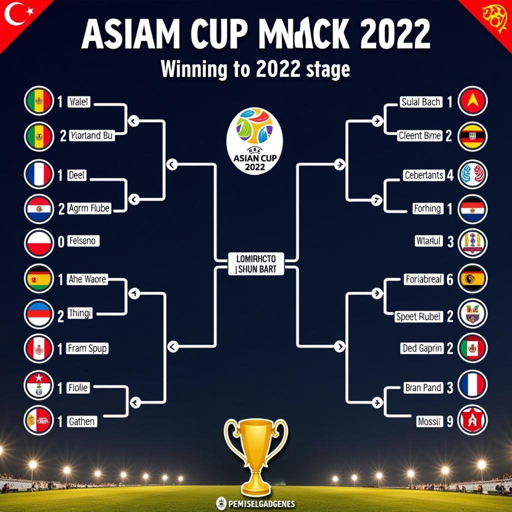 Lịch thi đấu vòng loại trực tiếp Asian Cup 2022