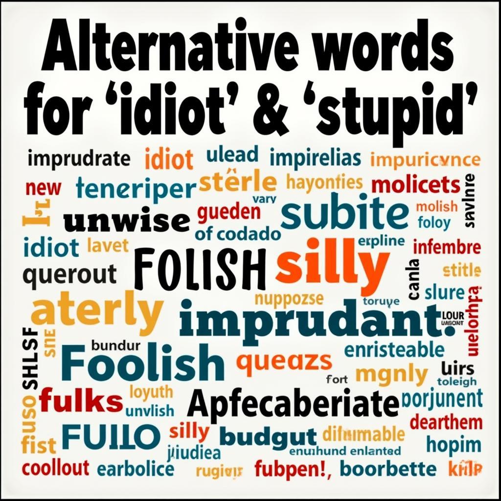 Lựa chọn thay thế cho idiot và stupid