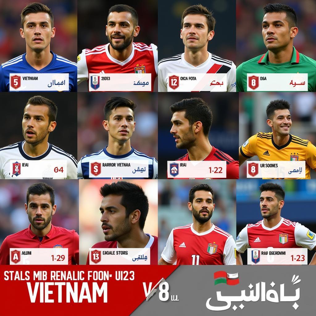 Lực lượng cầu thủ U23 Việt Nam và U23 Iraq