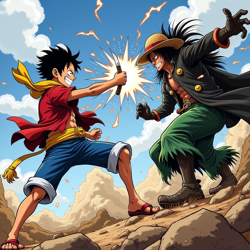 Luffy sử dụng Gear Fourth đối đầu với Cracker