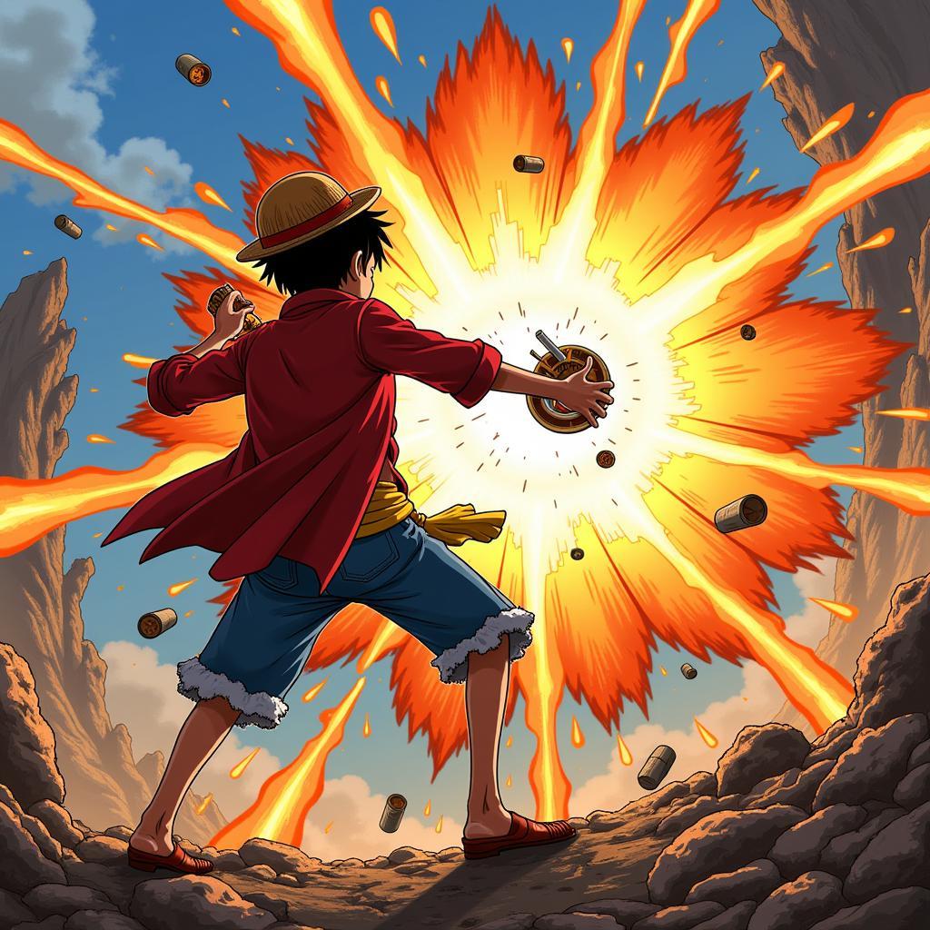 Luffy King Kong Gun đối đầu với Bullet