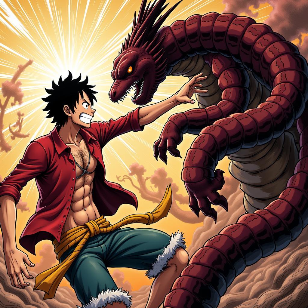 Luffy Gear 4 Snakeman đối đầu Katakuri