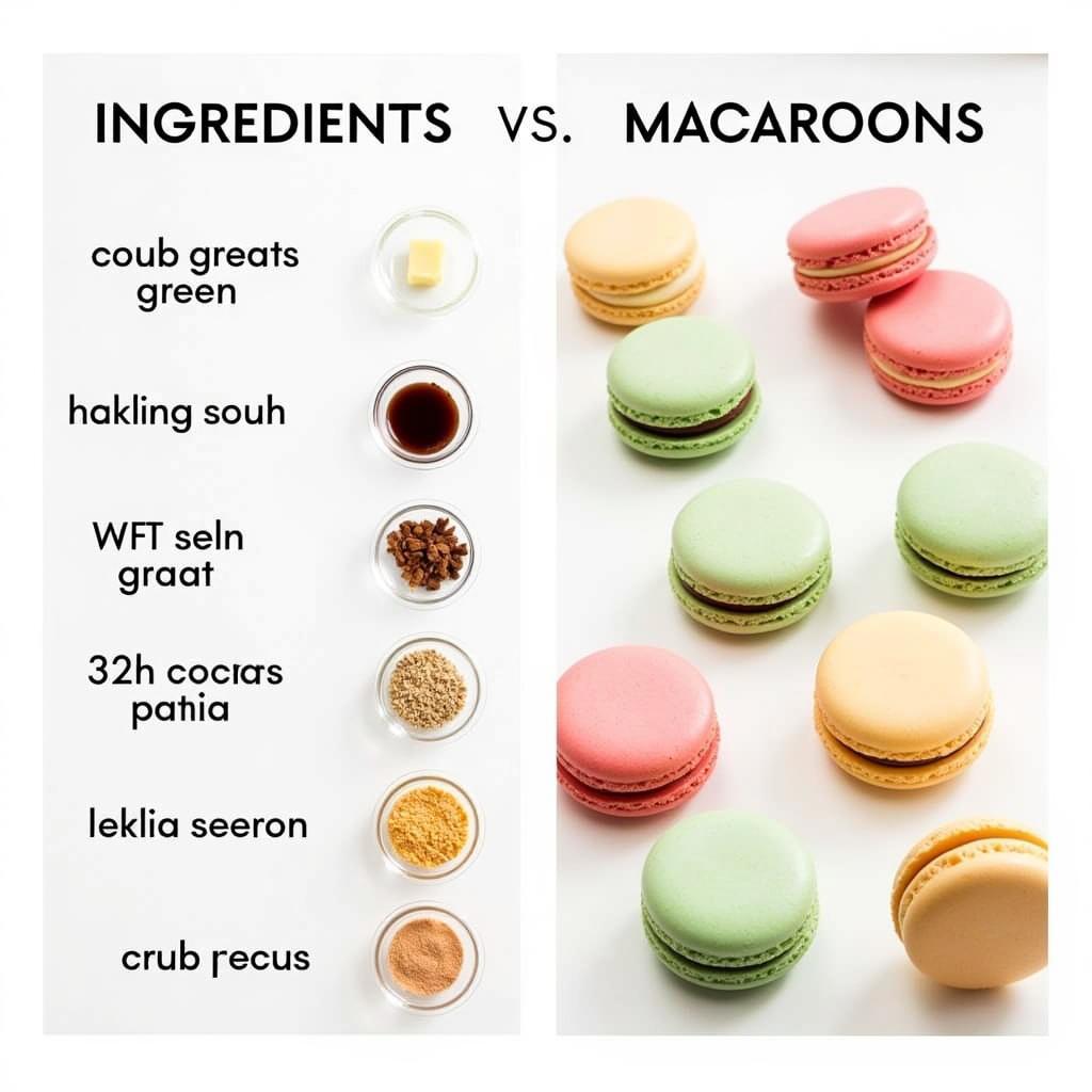 So sánh thành phần và cách làm Macaron và Macaroon