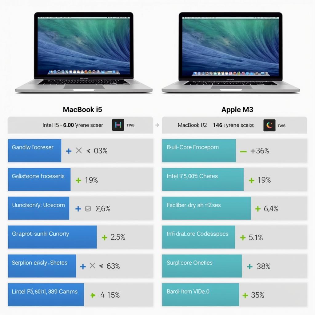 So sánh hiệu năng MacBook i5 vs M3