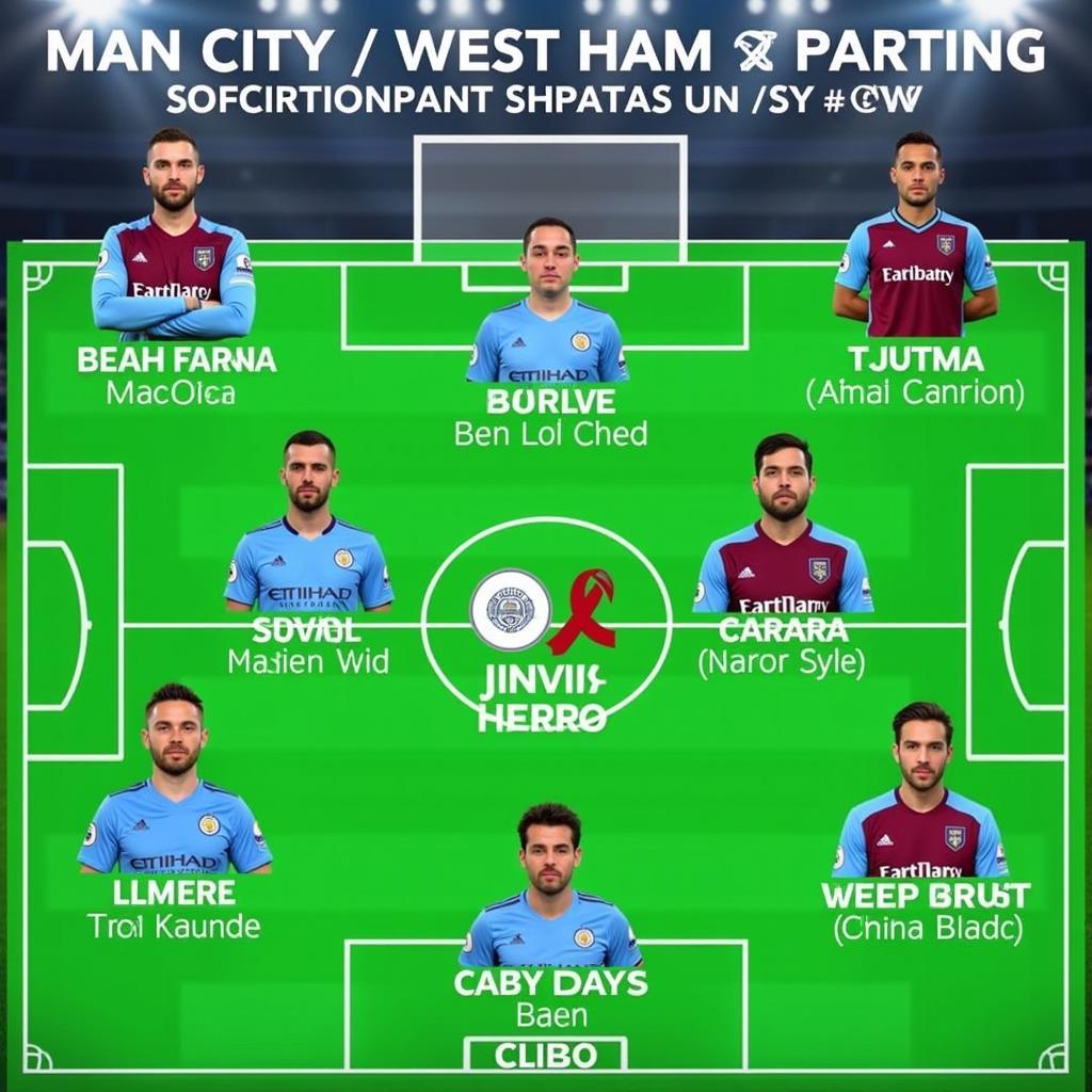 Đội hình ra sân dự kiến Man City vs West Ham