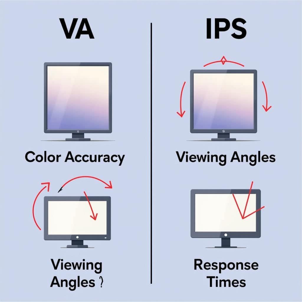 So sánh màn hình VA và IPS