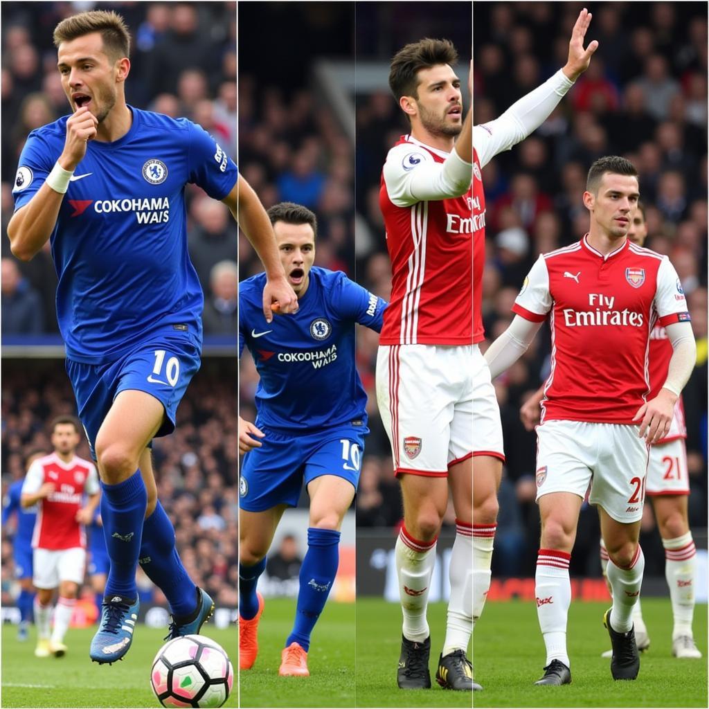 Màn trình diễn ngôi sao Chelsea và Arsenal