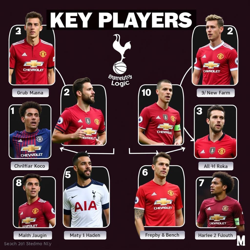 Cầu thủ chủ chốt trong trận đấu Man Utd vs Tottenham