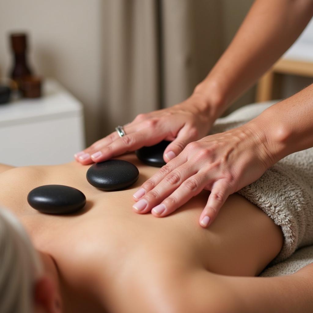 Massage đá nóng cho người cao tuổi