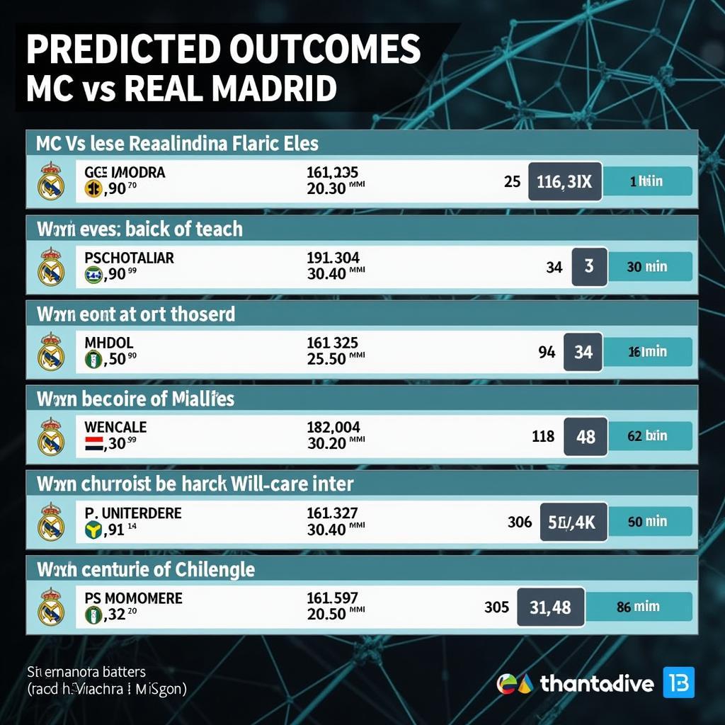 Dự đoán kết quả trận đấu MC vs Real Madrid