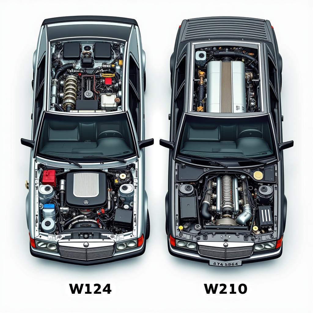 Động cơ W124 và W210