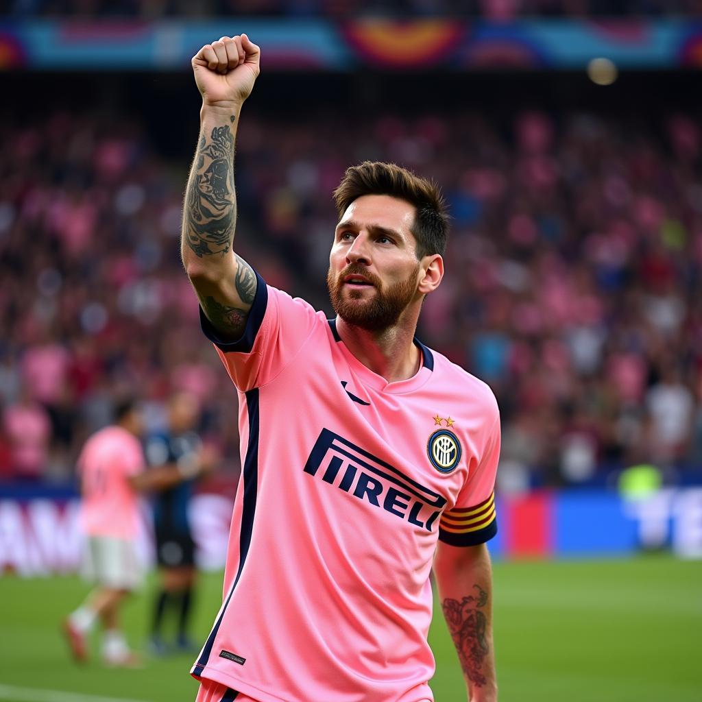 Messi ăn mừng chiến thắng cùng Inter Miami