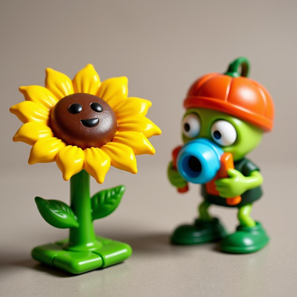 Mô hình Plants vs Zombies Sunflower và Peashooter