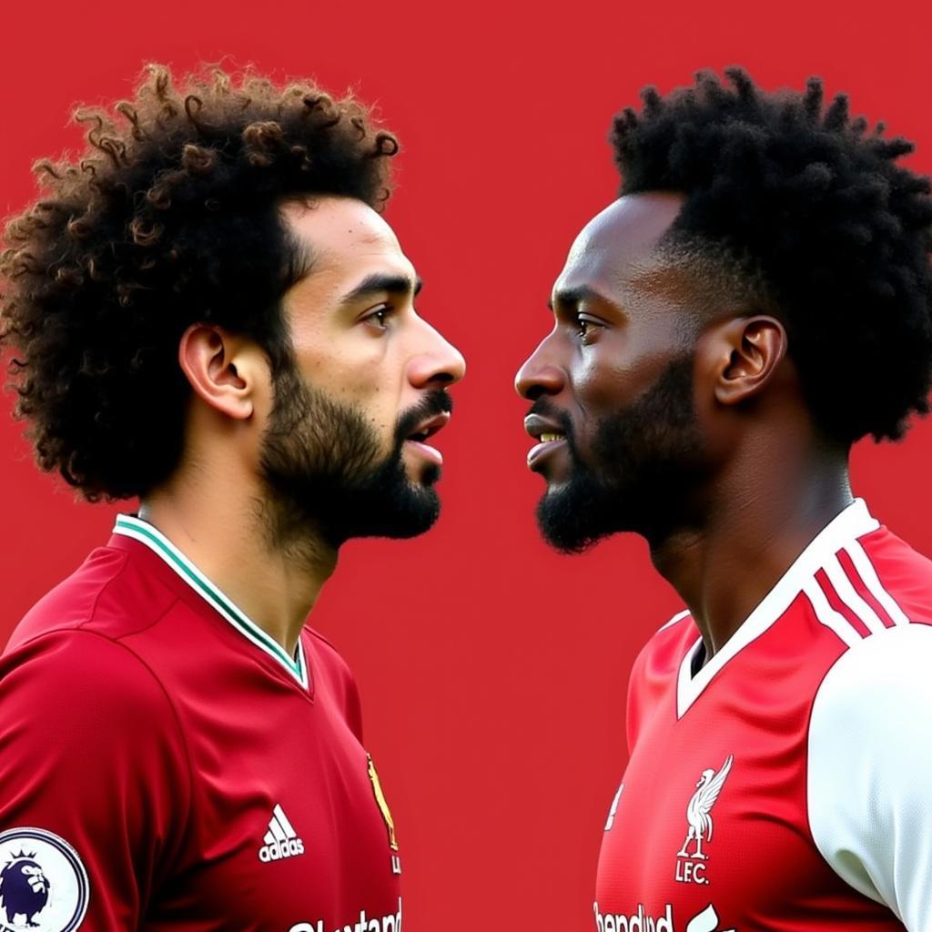 Mohamed Salah đối đầu Bukayo Saka