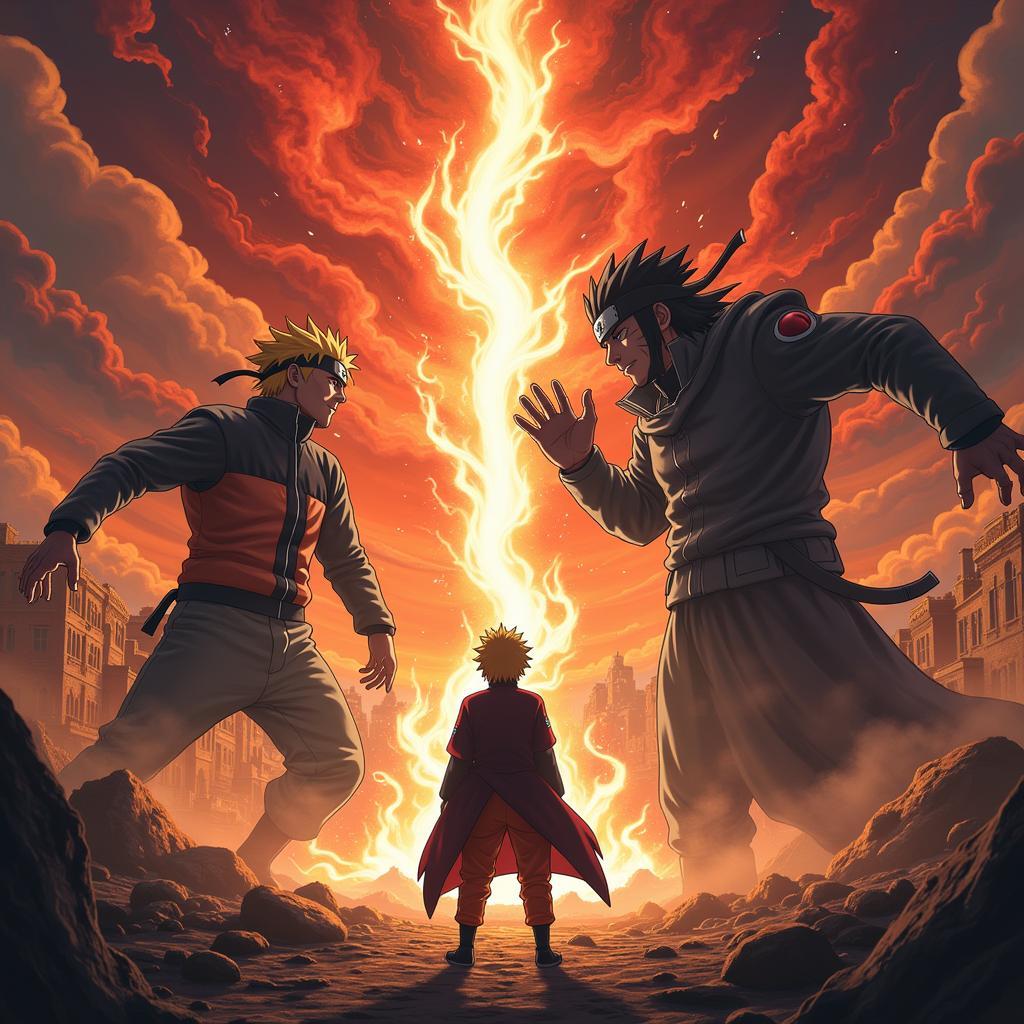 Naruto Đối Đầu Pain Trong Làng Lá