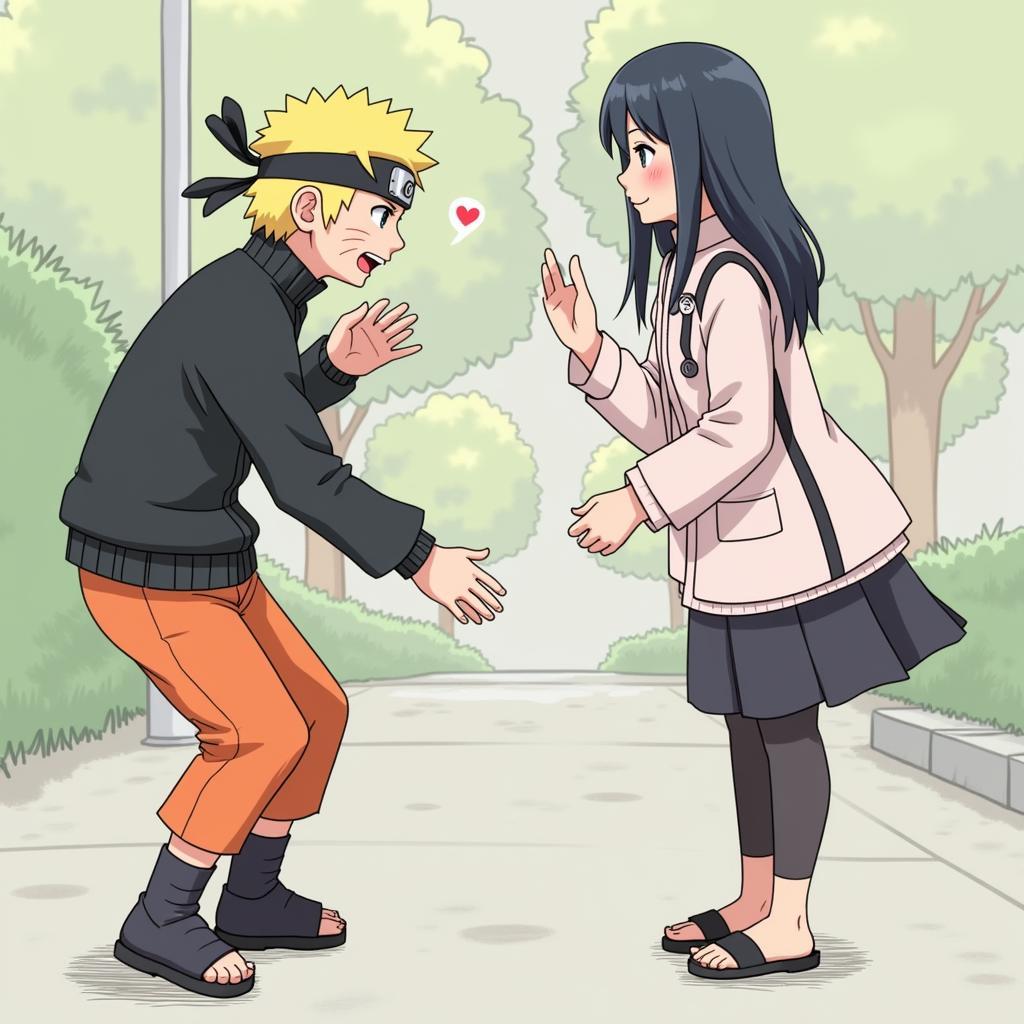 Naruto và Shizuka gặp nhau