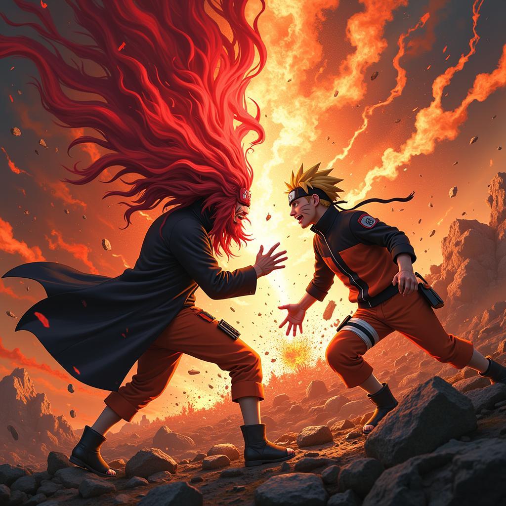 Naruto và Pain đối đầu đỉnh cao