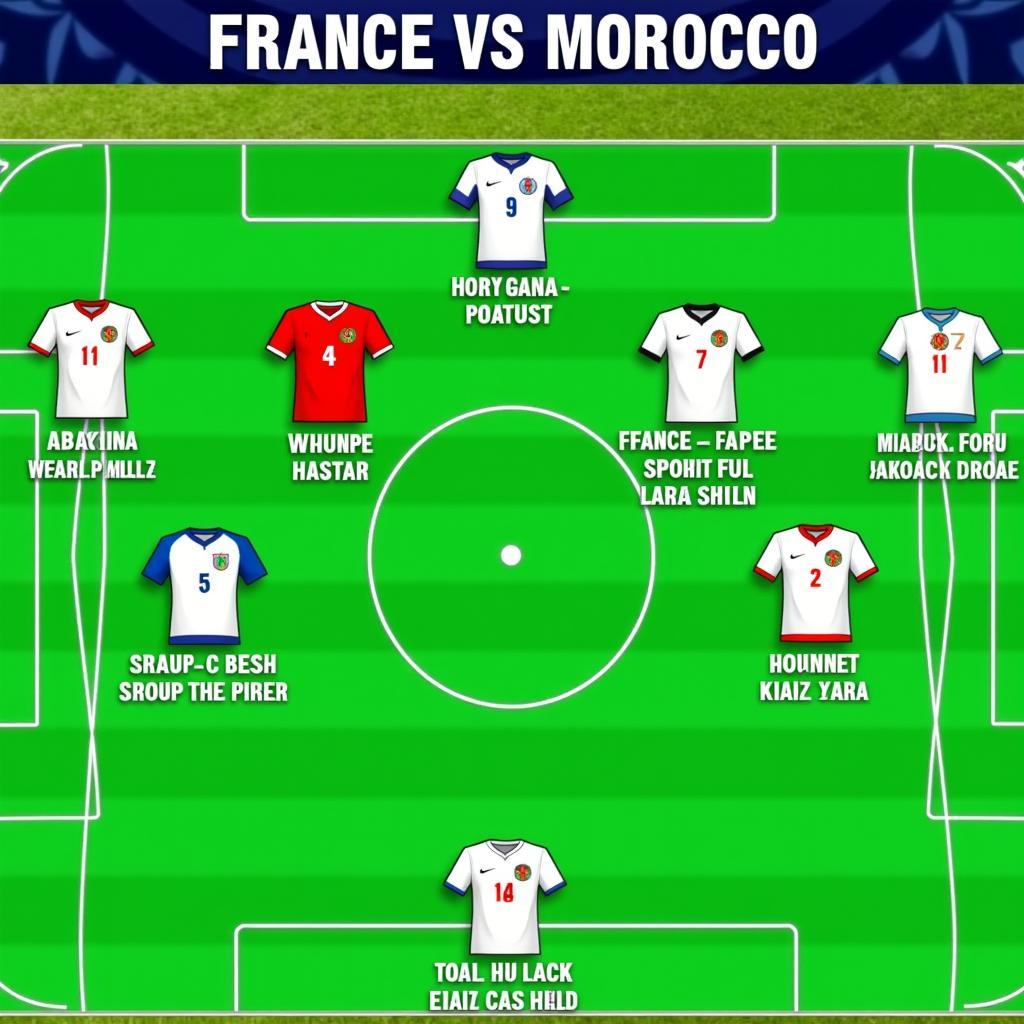 Đội hình ra sân Pháp vs Maroc