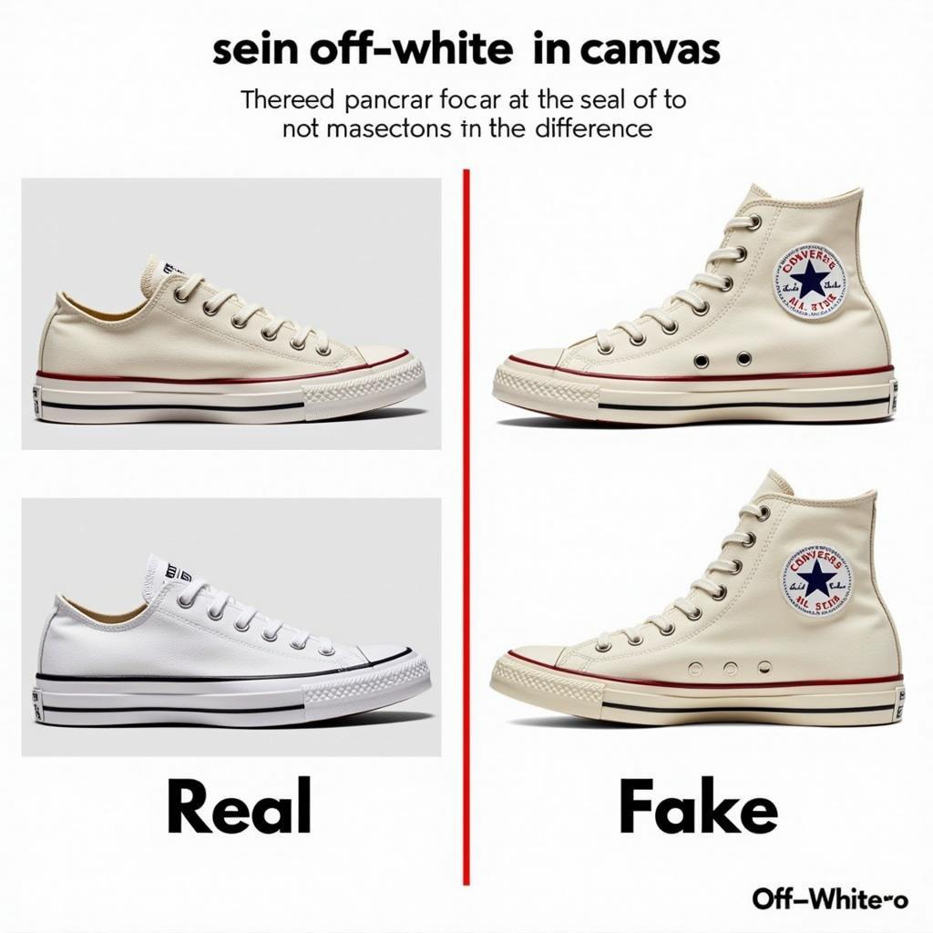 Phân Biệt Converse Off White Fake Vs Real Qua Chất Liệu