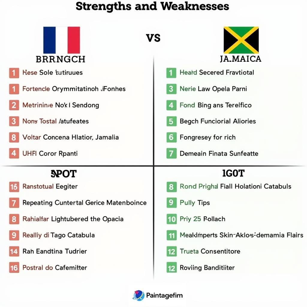 Điểm mạnh, điểm yếu Pháp vs Jamaica