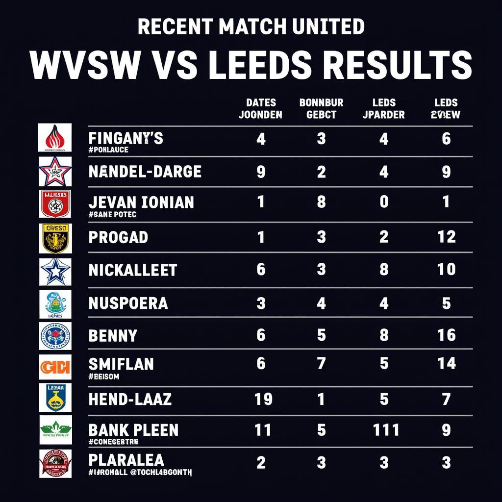 Phong độ gần đây của WSW và Leeds United