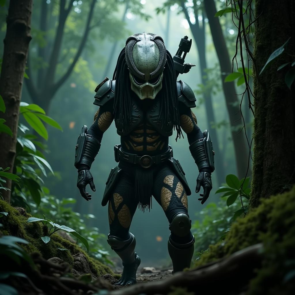 Predator sử dụng khả năng tàng hình để săn mồi trong Alien vs Predator Extinction