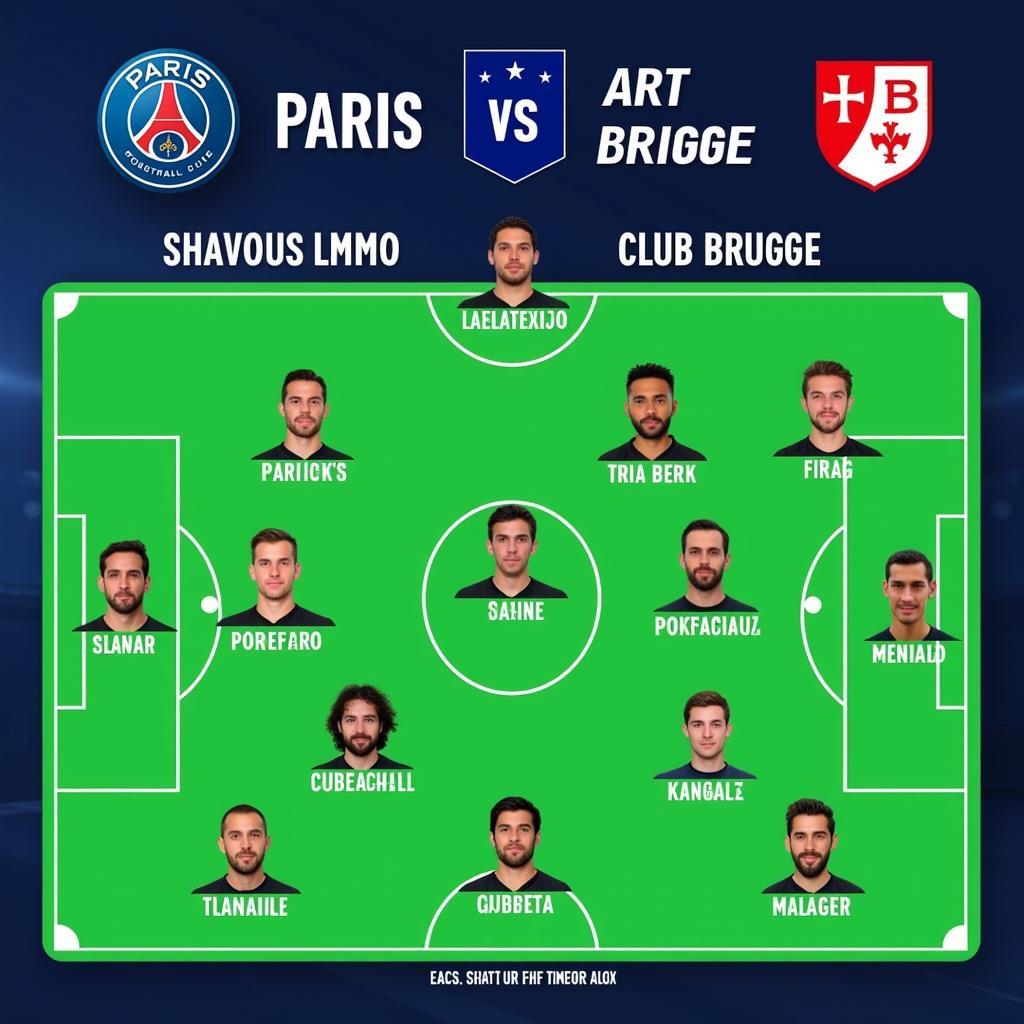 PSG vs Club Brugge Đội Hình