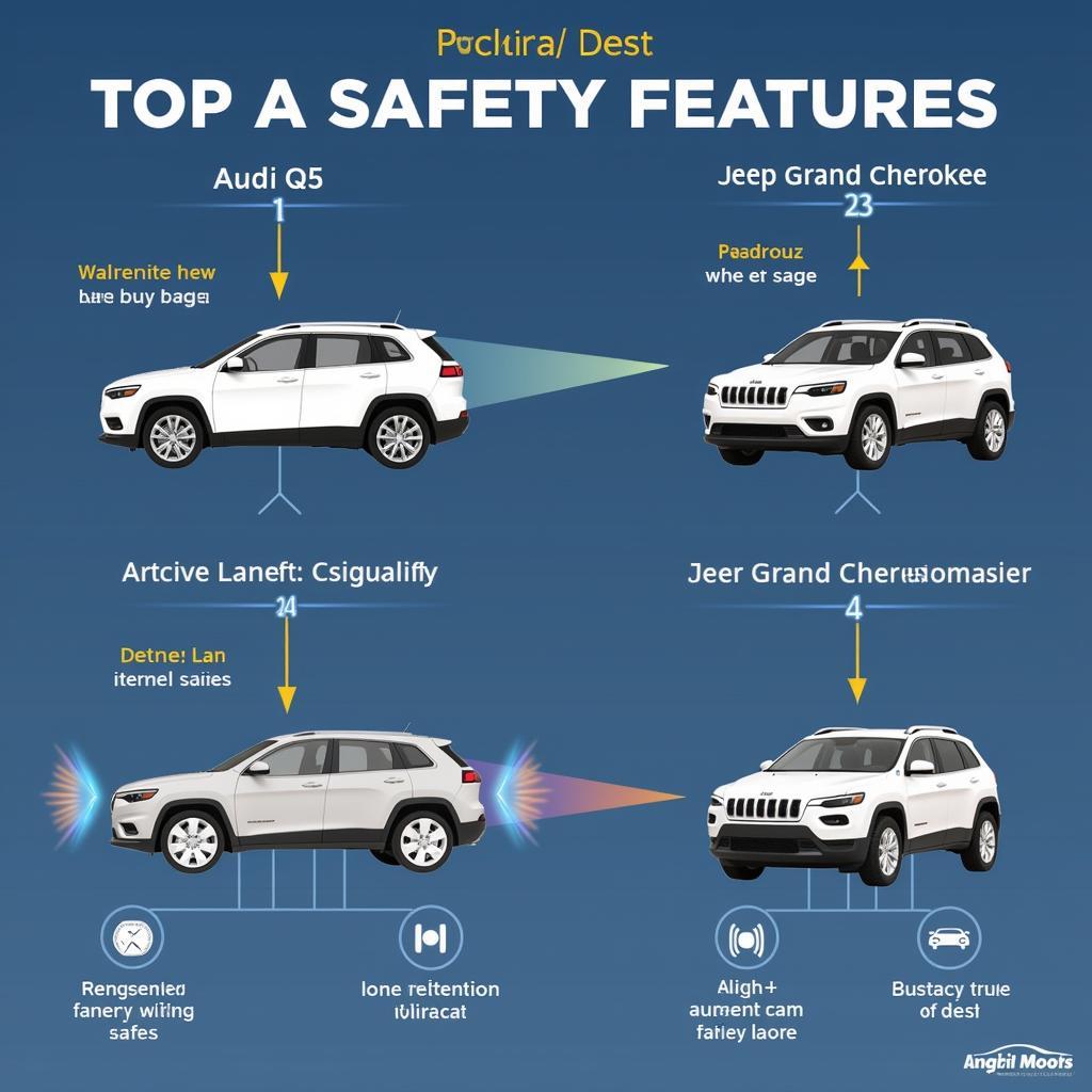 Hệ thống an toàn Q5 và Grand Cherokee