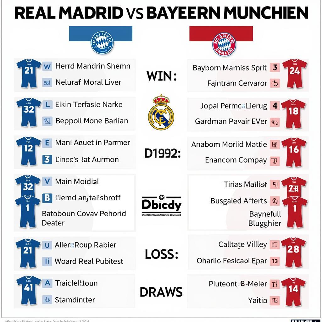 Lịch sử đối đầu Real Madrid vs Bayern Munich