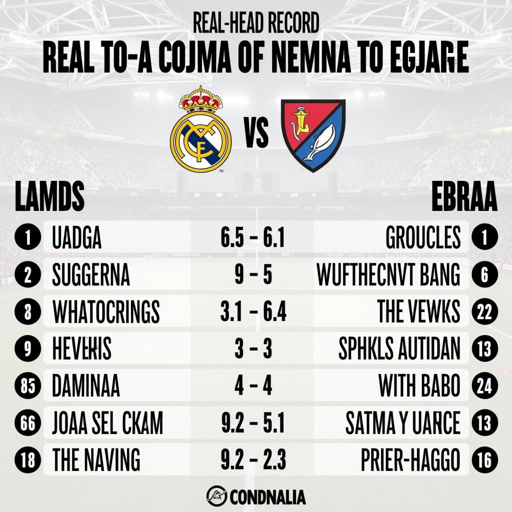 Lịch sử đối đầu giữa Real Madrid và Eibar