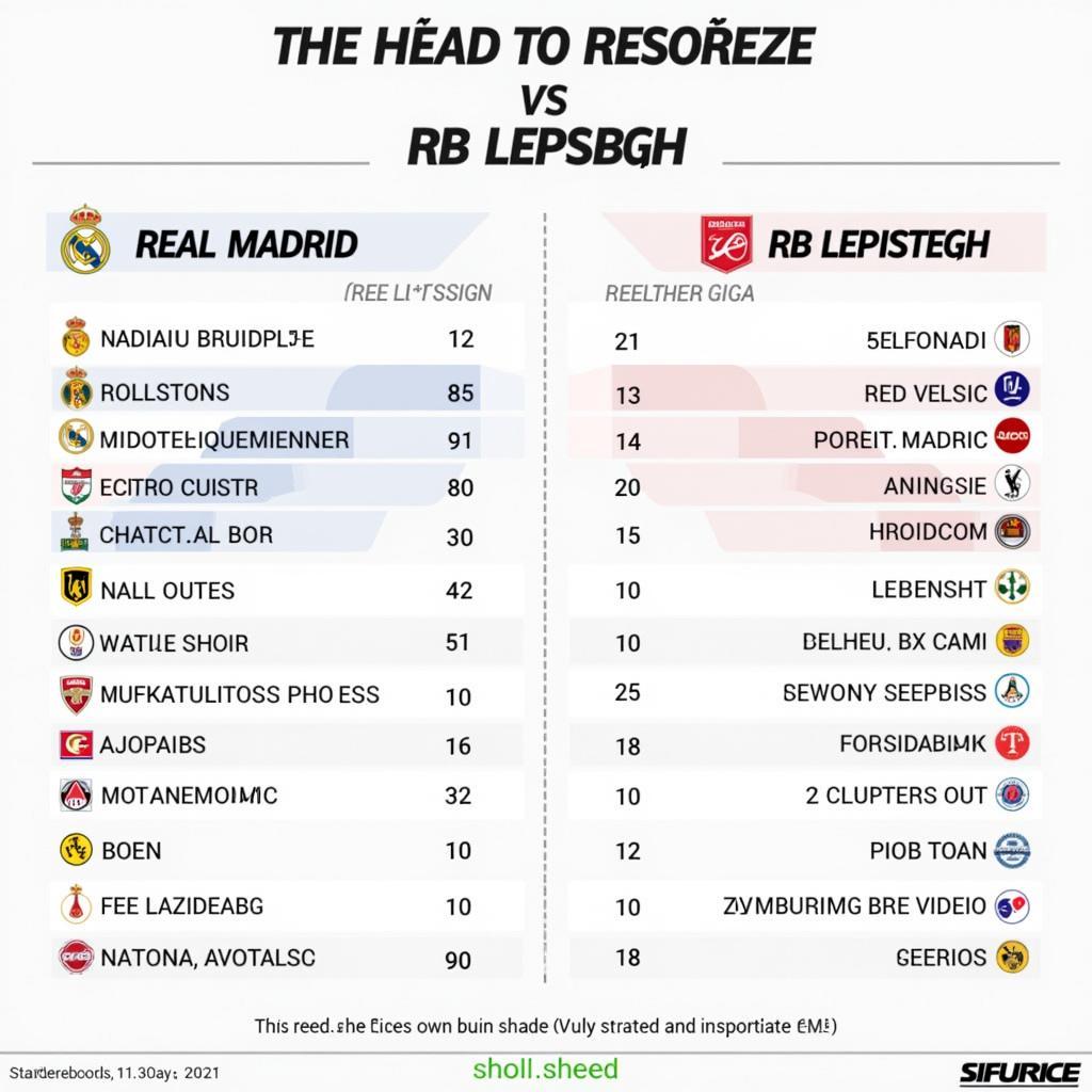 Lịch sử đối đầu Real Madrid vs RB Leipzig