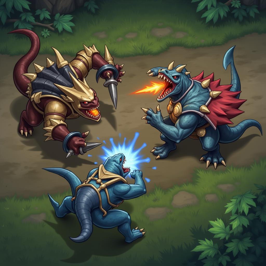 Renekton tấn công Garen