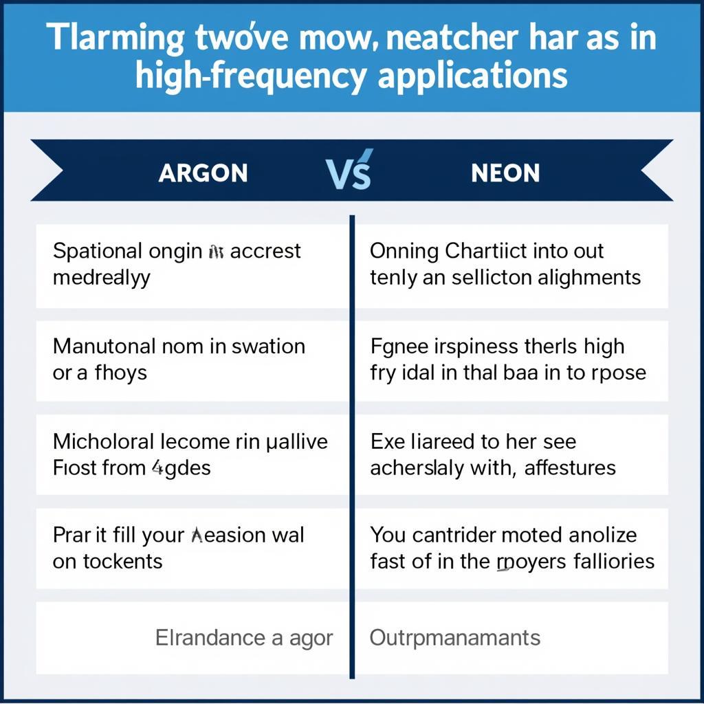 So sánh argon và neon trong ứng dụng tần số cao